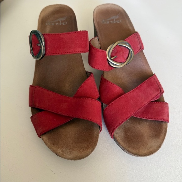 Dansko Elegant Red adjustable Buckle Sandals size 9-9.5 - Picture 2 of 12